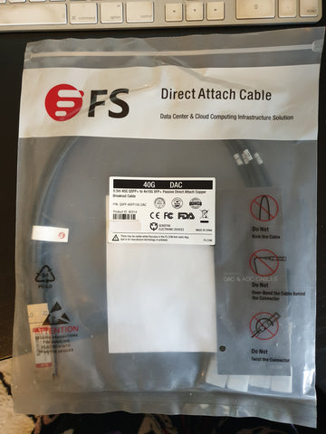 0.5m 40G QSFP+ to 4x10G SFP+ DAC (unsealed)