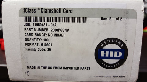 HID iClass Clamshell Cards